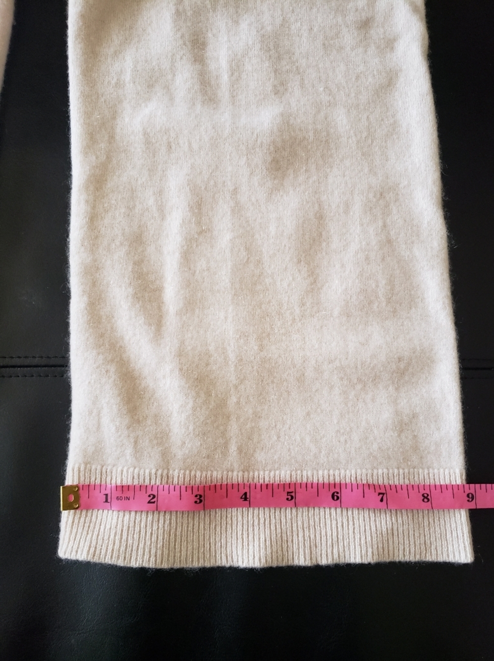Saks Fifth Avenue 100% Cashmere Wide-Leg Knit Pants in Cream - Picture 14 of 16